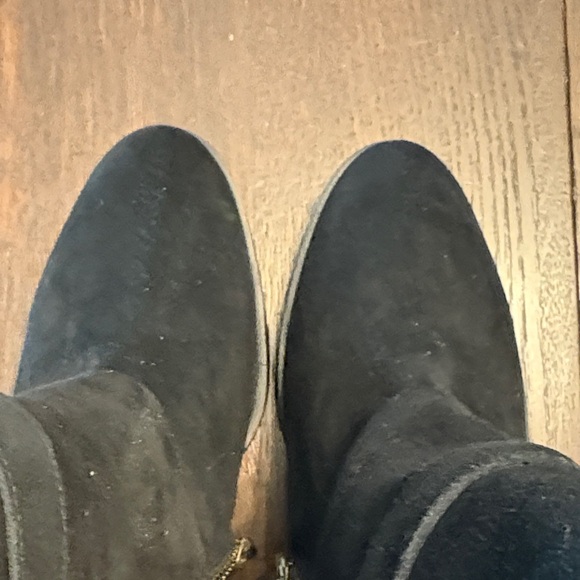 LAUREN for Ralph Lauren Black Suede Ankle Booties - Picture 8 of 11